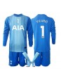 Billige Tottenham Hotspur Guglielmo Vicario #1 Keeper Bortedraktsett Barn 2025-26 Langermet (+ Korte bukser)